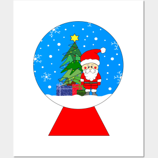 SANTA Snowglobe Posters and Art